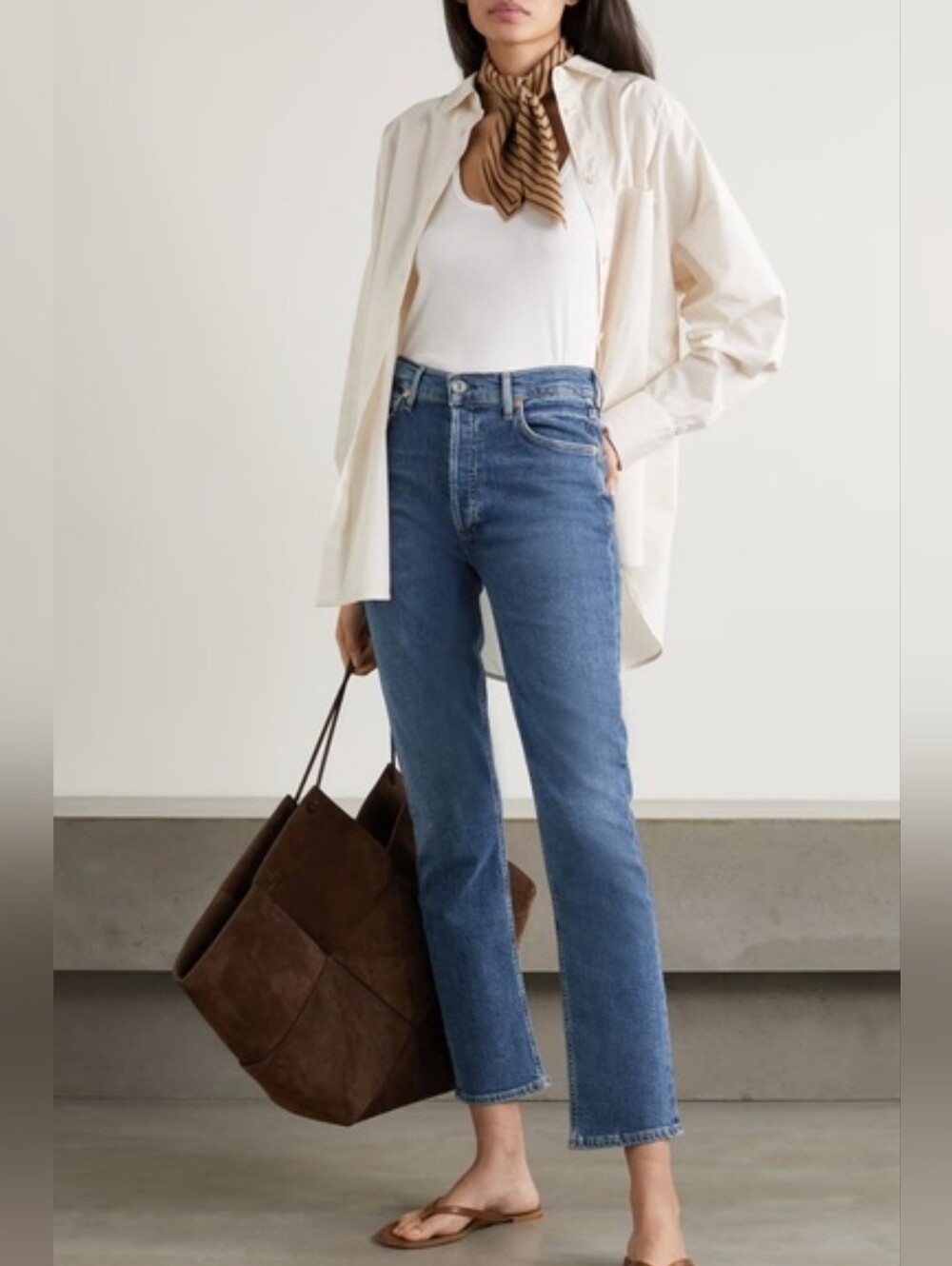 Citizens of Humanity Charlotte high waisted medium wash straight leg jeans Sz 25